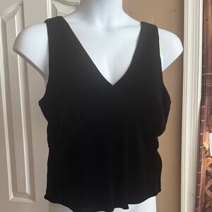 Josephine Chaus Black Velvet Tank Top